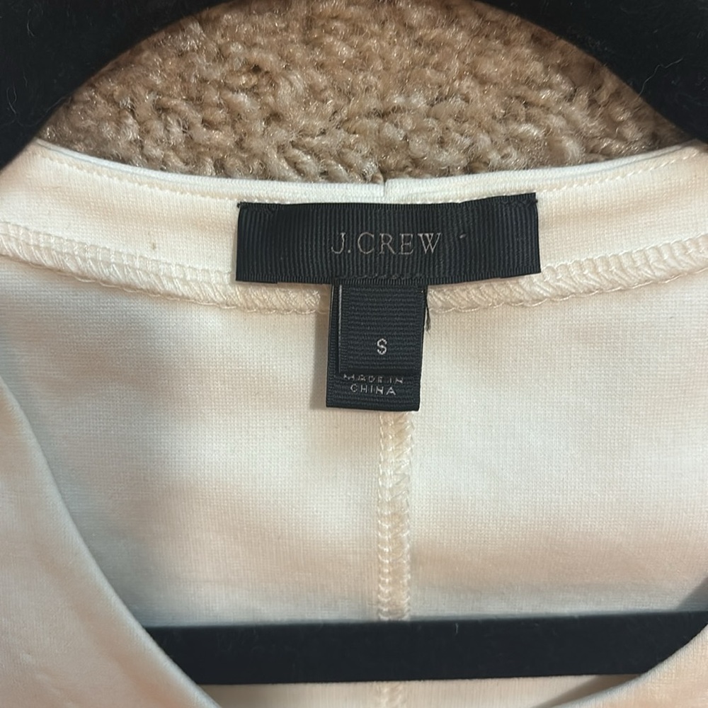 J Crew white S peplum blouse /Designer occasion sleeveless shell blouse - Picture 2 of 3